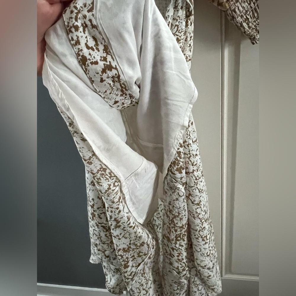 NWOT Free People Gold and Cream Maxi Dress - Picture 6 of 7